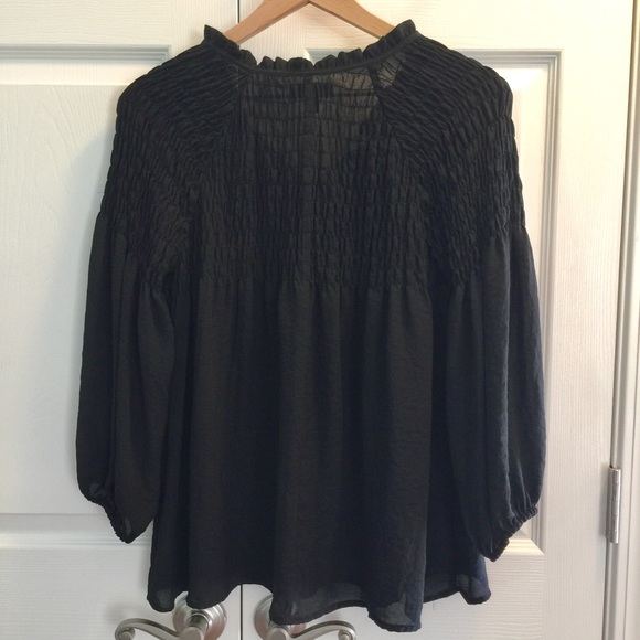 Black Peasant Top - Picture 5 of 6